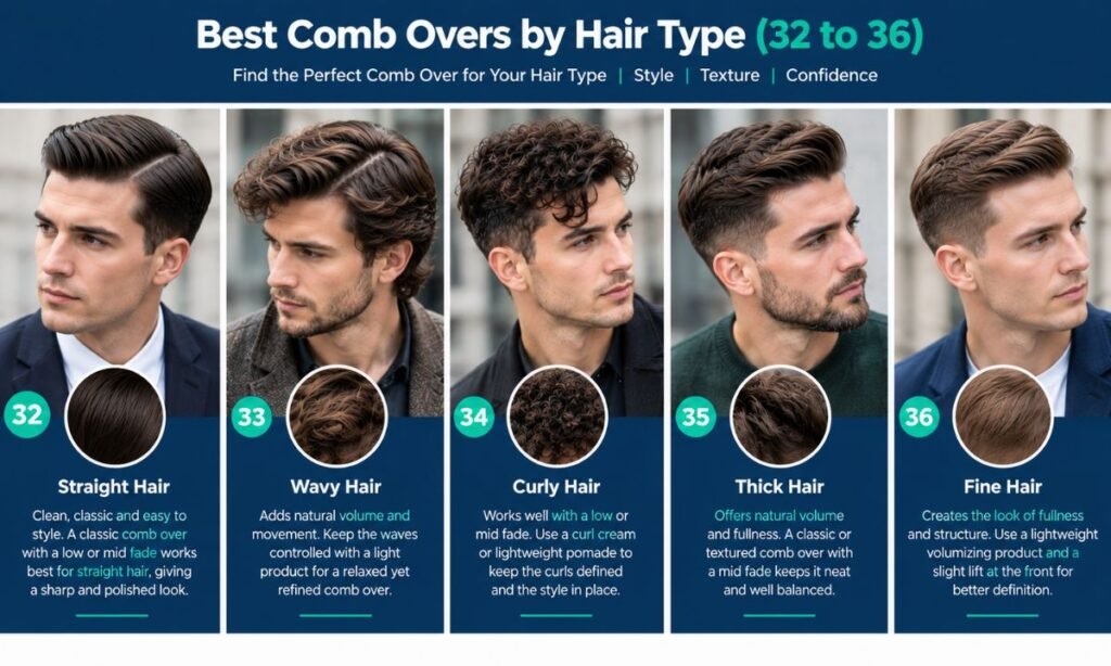 Best Comb Overs by Hair Type (32 to 36)