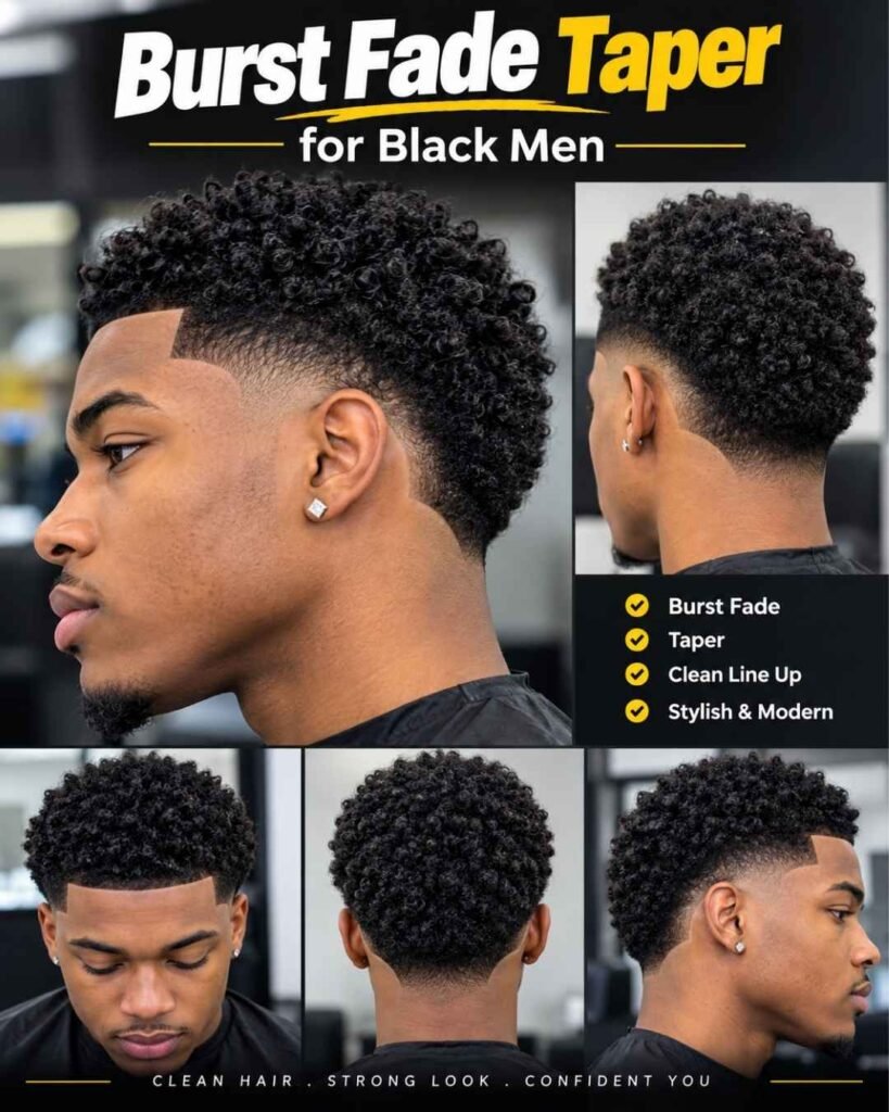 Burst Fade Taper for Black Men