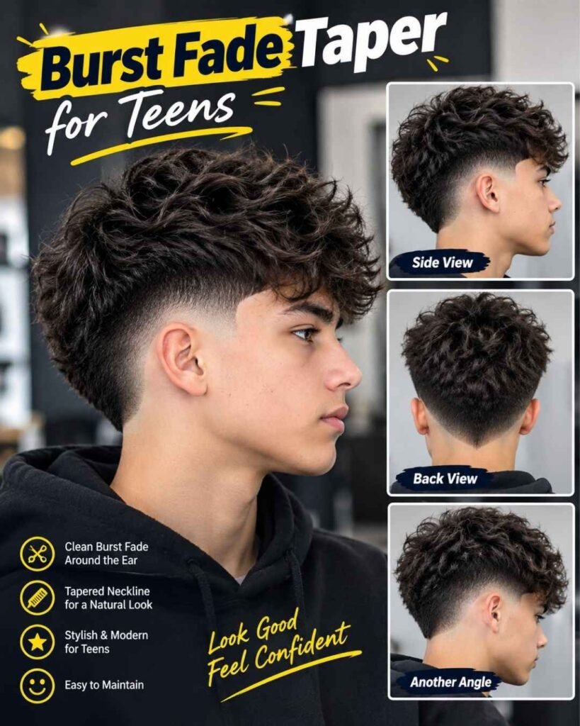 Burst Fade Taper for Teens