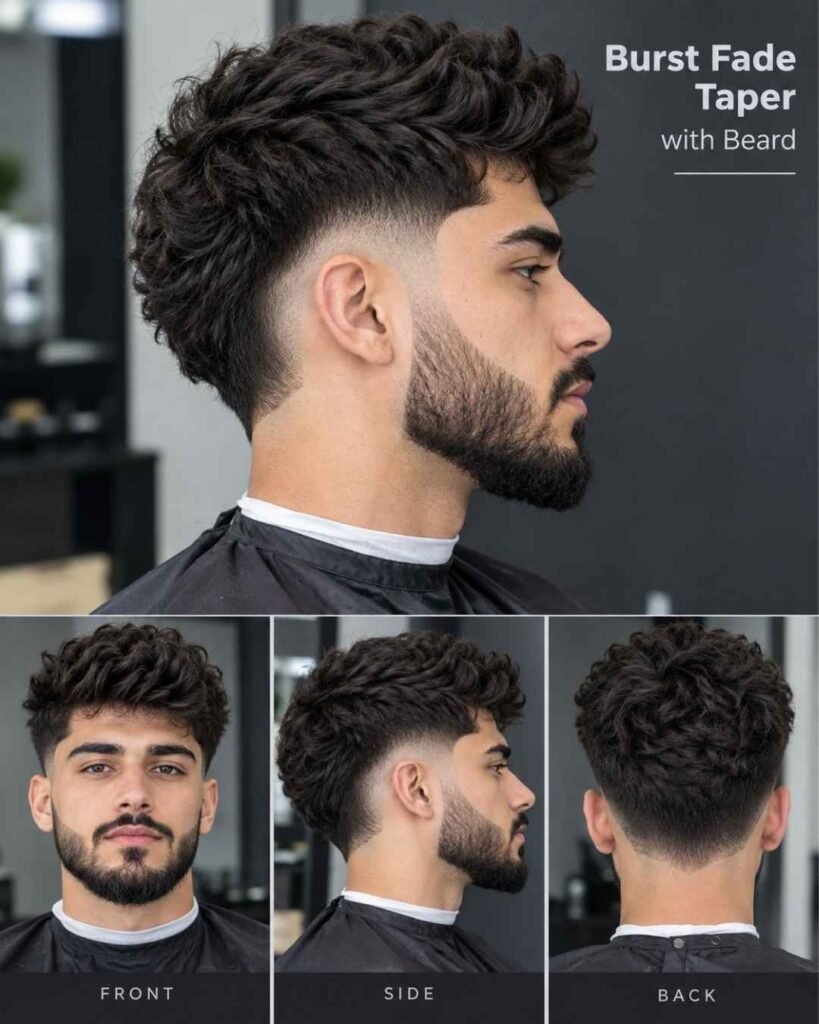 Burst Fade Taper with Beard