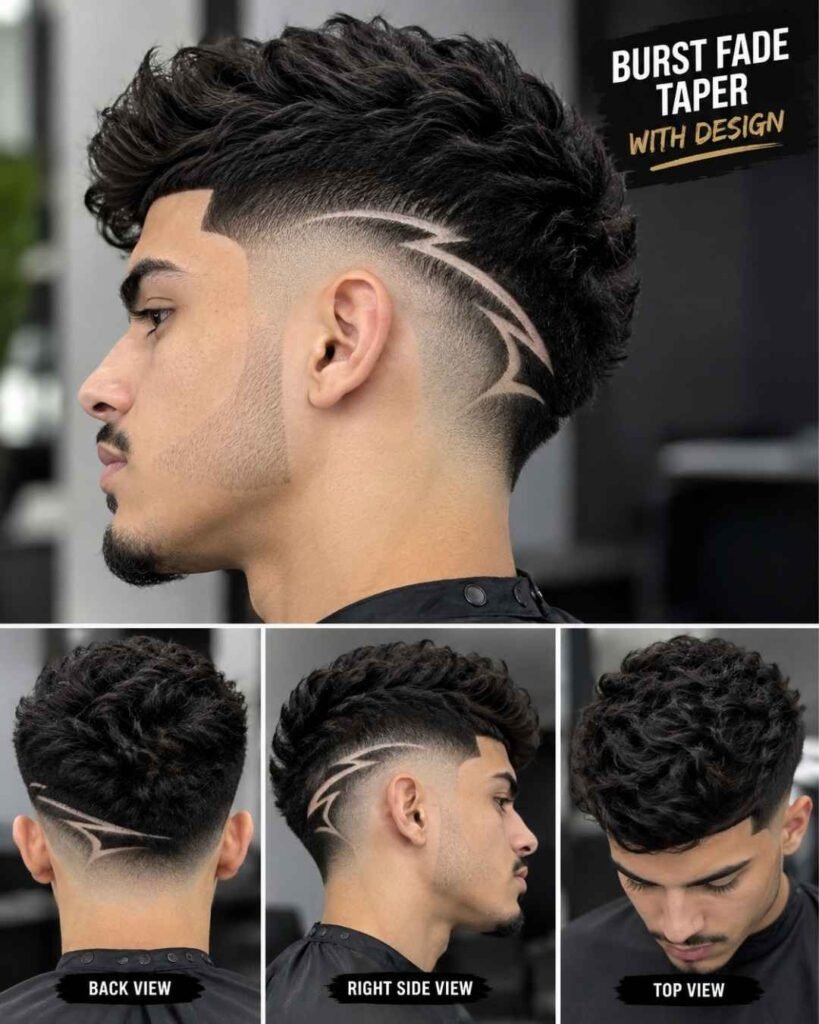 Burst Fade Taper with Design