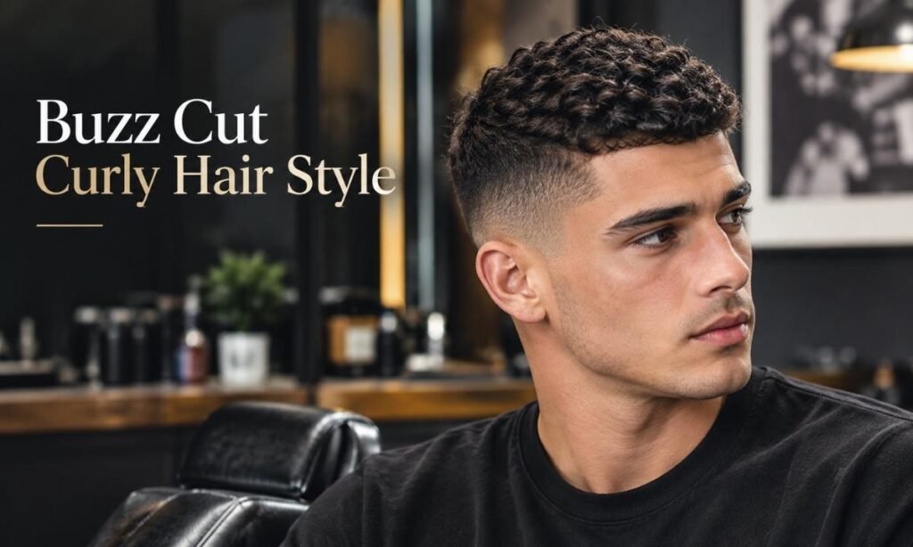 Buzz Cut Curly Hair Style