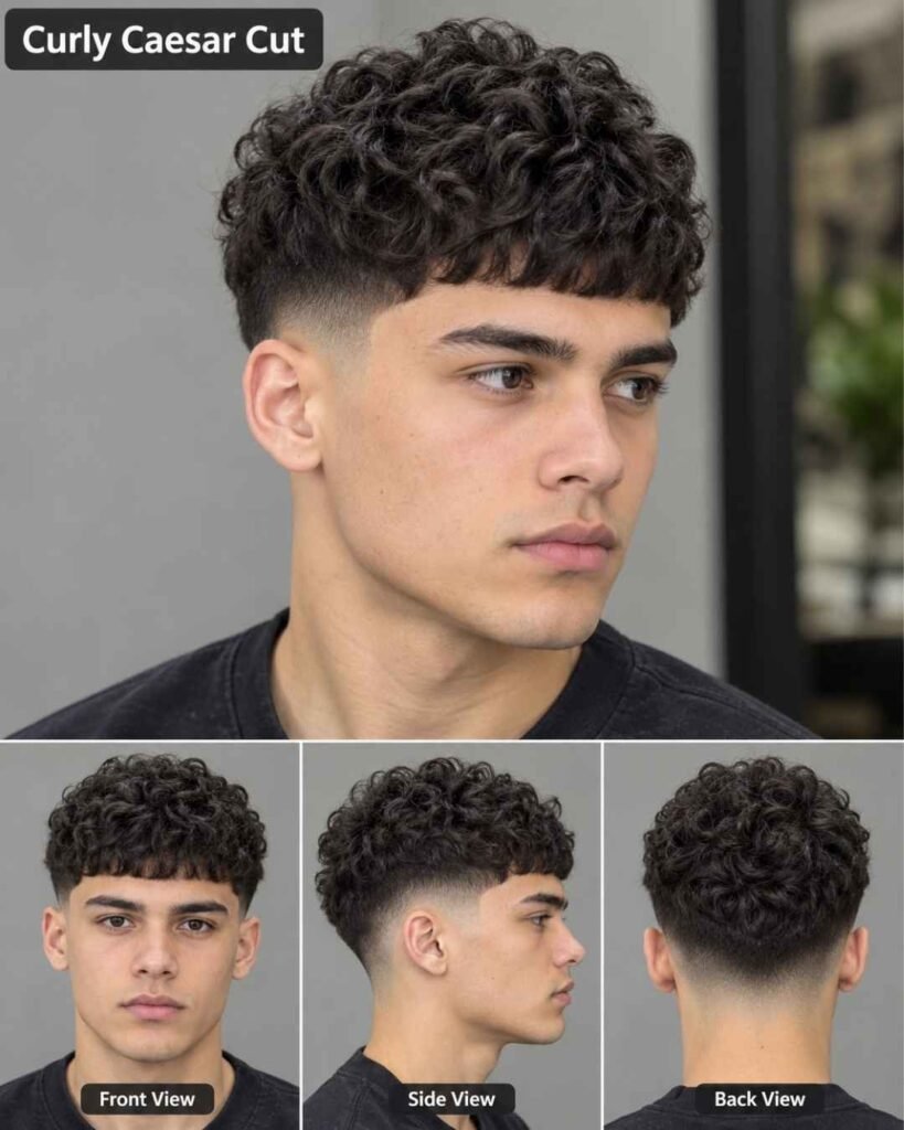 Curly Caesar Cut