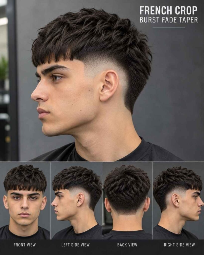French Crop Burst Fade Taper