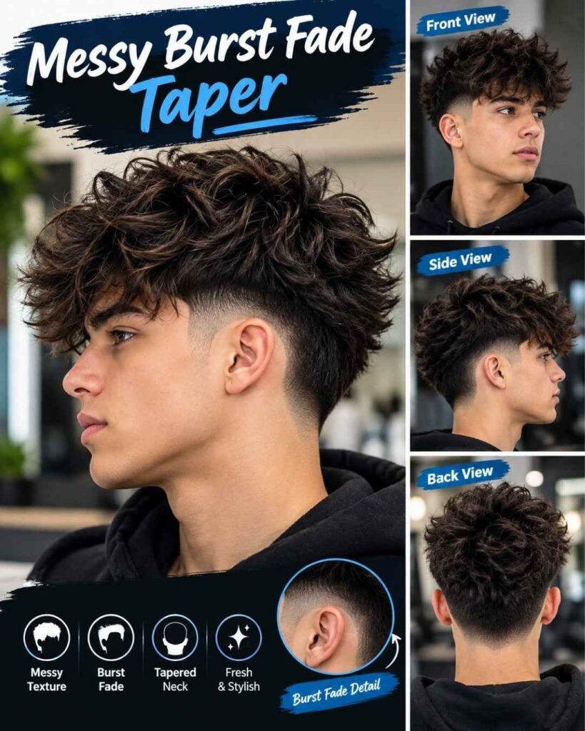 Messy Burst Fade Taper