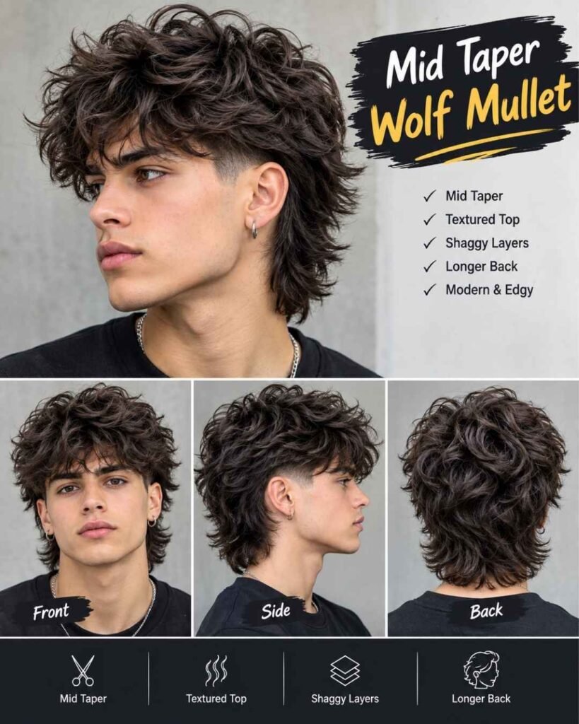 Mid Taper Wolf Mullet