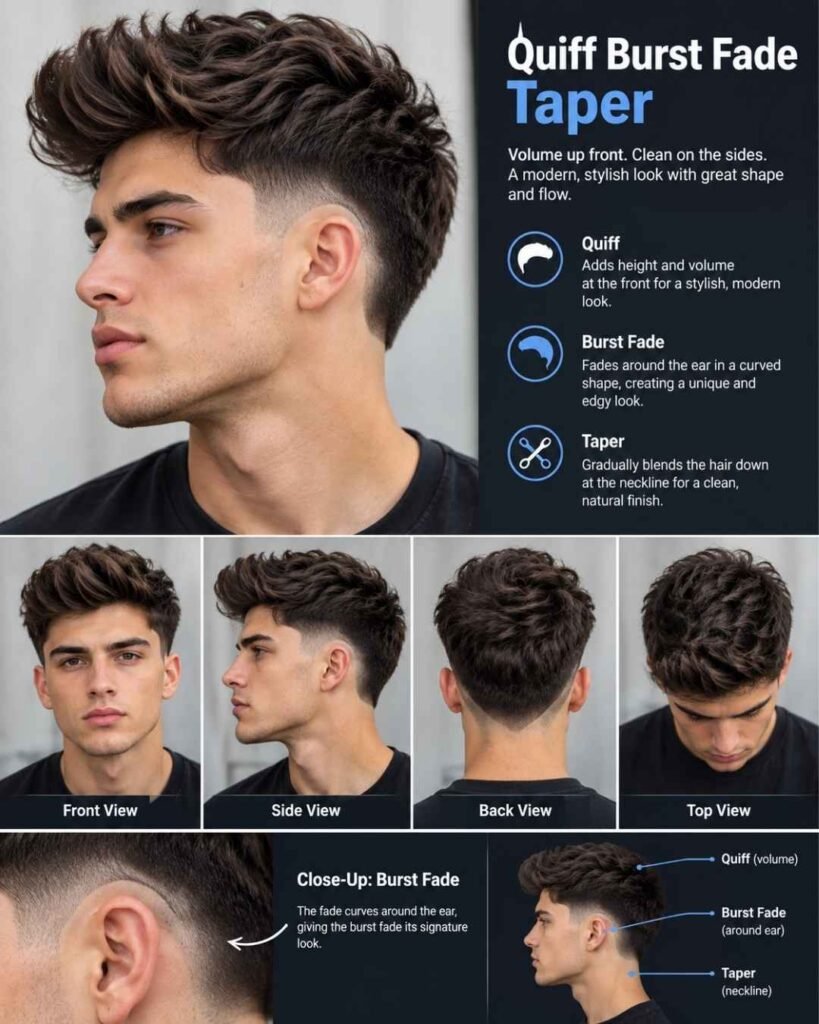 Quiff Burst Fade Taper