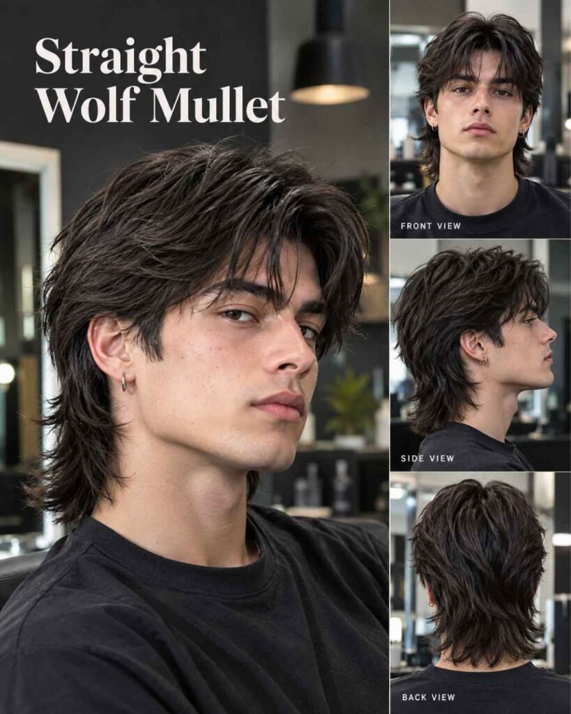 Straight Wolf Mullet