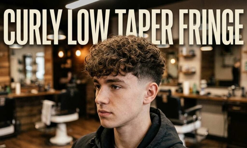 Curly low taper fringe