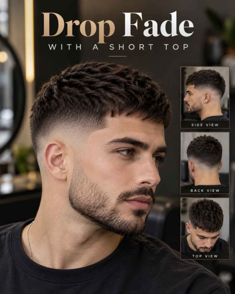 Drop Fade with a Short Top