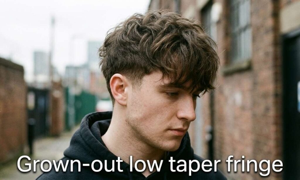 Grown-out low taper fringe