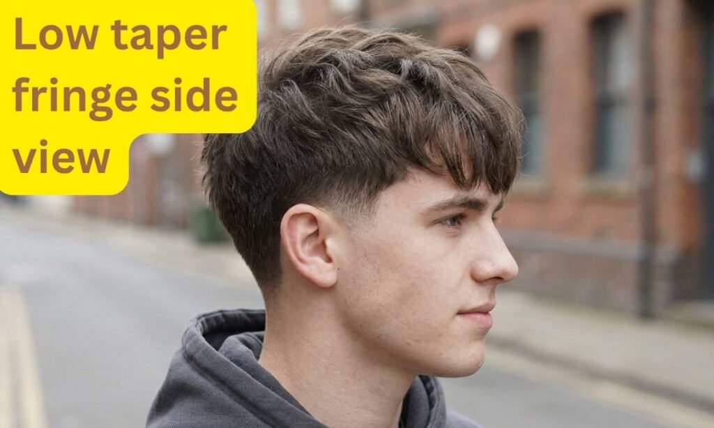 Low taper fringe side view