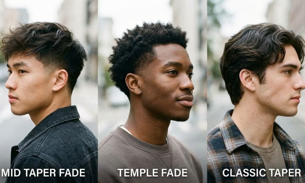 Mid taper fade vs temple fade and classic taper