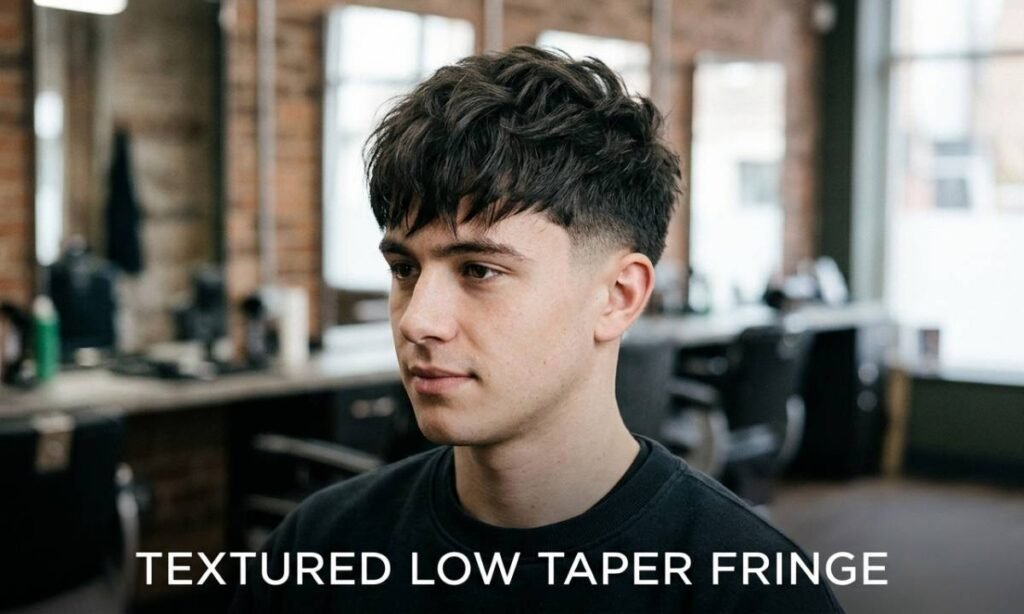 Textured low taper fringe