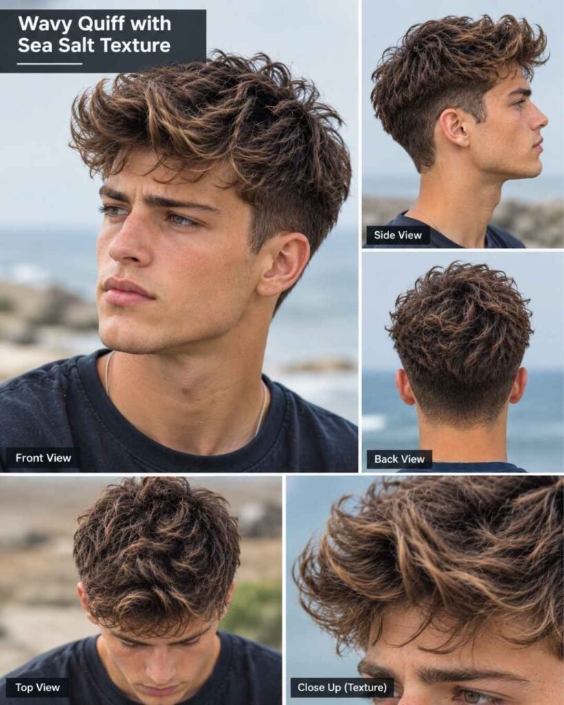 Wavy Quiff with Sea Salt Texture